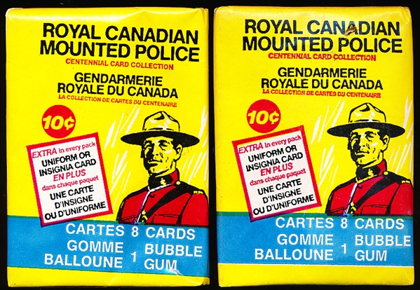 1972 O-Pee-Chee “Royal Canadian Mounted Police”- Two Unopened 10 Cent Wax Packs