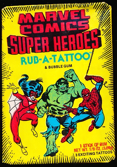 1980 Donruss “Marvel Comics Super Heroes Rub-A-Tattoo”- One Unopened Wax Pack