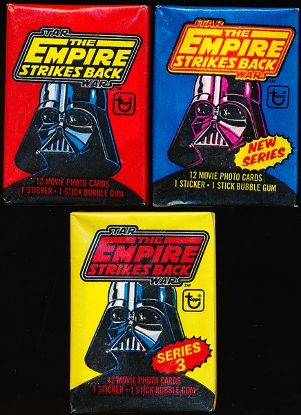 1980 Topps Star Wars “Empire Strikes Back”- 1 Unopened Wax Pack From All Three Series!
