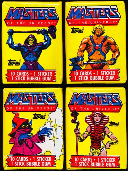 1984 Topps “Masters of the Universe”- Four Unopened Wax Packs