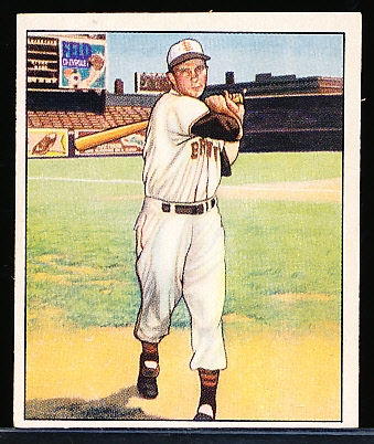 1950 Bowman Baseball- #16 Roy Sievers, Browns- Low#
