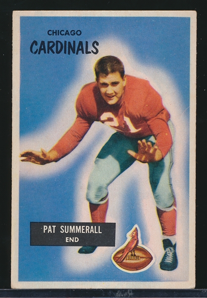1955 Bowman Football - #52 Pat Summerall RC, Cardinals
