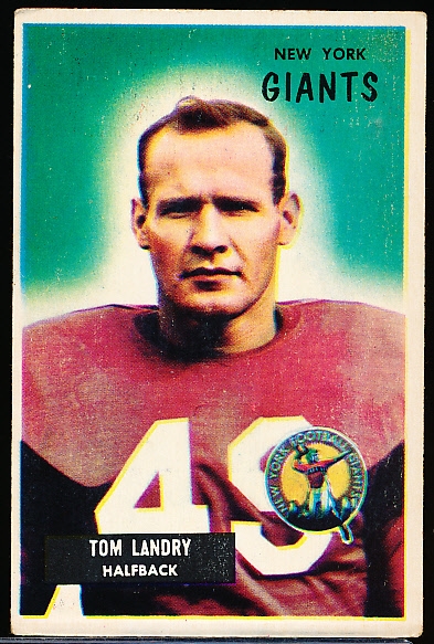 1955 Bowman Football- #152 Tom Landry, Giants