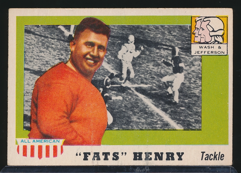 1955 Topps All American Football- #100 Fats Henry RC