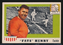 1955 Topps All American Football- #100 Fats Henry RC