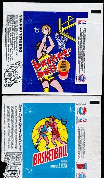 Six Basketball Wrappers- 1975-76 Topps (3 Wrappers
