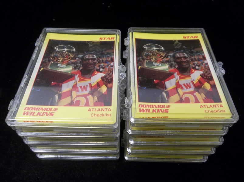 1991 Star Co. Basketball- Dominique Wilkins Glossy Edition Sets of 11- 10 Sets