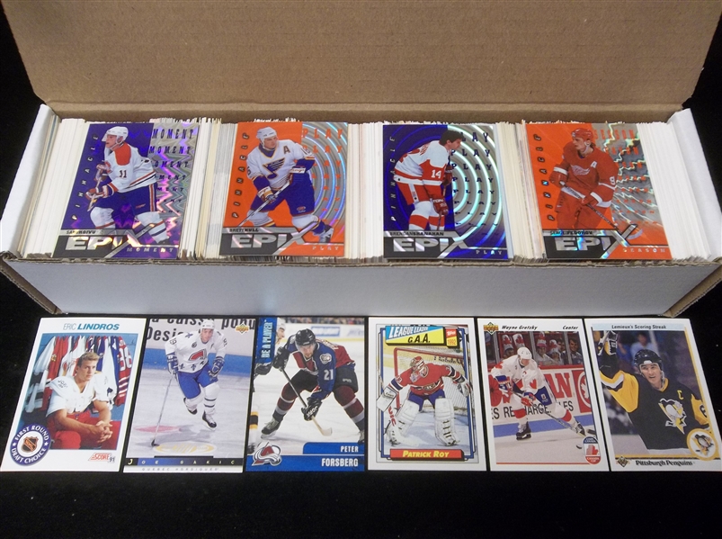 Hockey Star Card Lot- 700 Assorted Stars- 1980’s thru 2000’s