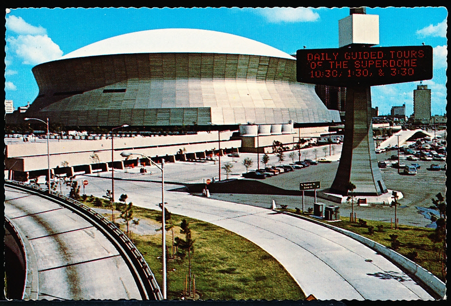 H.S. Crocker Co. “GLR-C-494, Louisiana Superdome” Chrome Deckle Edge Postcard