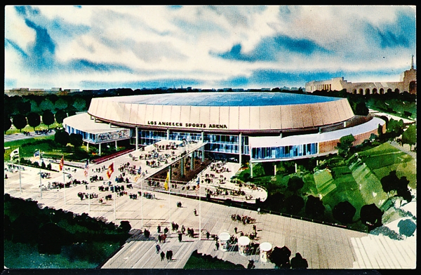 H.S. Crocker Co. “LA-1120, Los Angeles Memorial Sports Arena, Los Angeles, California” Chrome Postcard