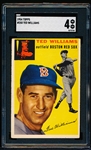 1954 Topps Baseball- #250 Ted Williams, Red Sox – SGC 4 (Vg-Ex)