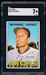 1967 Topps Baseball- #584 Jim Piersall, Angels- HI#- SGC 7 (NM)