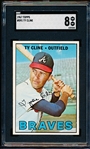 1967 Topps Baseball- #591 Ty Cline, Braves- Hi#- SGC 8 (Nm-Mt)