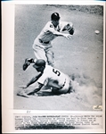 July 6, 1958 Associated Press Wirephoto- Nellie Fox(White Sox) and Gail Harris(Detroit Tigers)- 8” x 10” B&W Photo 