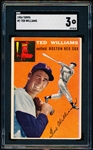 1954 Topps Baseball- #1 Ted Williams, Red Sox- SGC 3 (Vg)