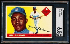 1955 Topps Baseball- #5 Jim Gilliam, Dodgers- SGC 6.5 (Ex-NM +)