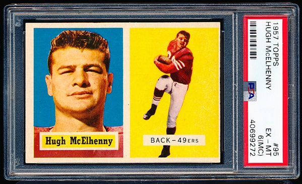1957 Topps Football- #95 Hugh McElhenny, 49ers- PSA Ex-Mt 6(MC)
