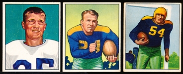 1950 Bowman Football- 3 Diff- Green Bay Packers