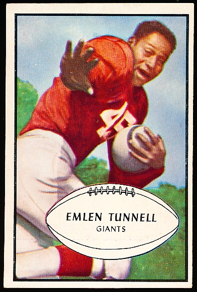 1953 Bowman Football- #53 Em Tunnell, Giants- SP