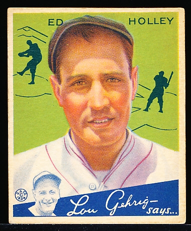 1934 Goudey Bb- #55 Ed Holley, Phillies