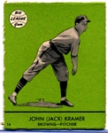 1941 Goudey Bb- #14 Jack Kramer, Browns- Green Color Version