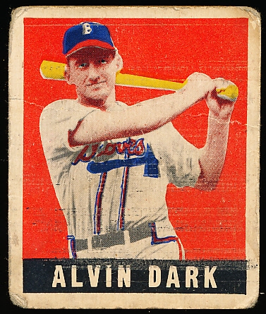 1948/49 Leaf Baseball- #51 Alvin Dark SP- Blank Back?