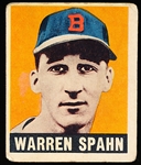1948/49 Leaf Baseball- #32 Warren Spahn, Boston Braves- Rookie!