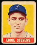 1948/49 Leaf Baseball- #43 Eddie Stevens, Pirates- SP