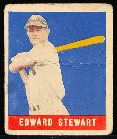 1948/49 Leaf Baseball- #104 Ed Stewart, Wash- SP!