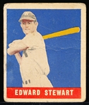 1948/49 Leaf Baseball- #104 Ed Stewart, Wash- SP!