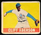 1948/49 Leaf Baseball- #136 Cliff Aberson, Cubs- Long Blue Sleeve Version