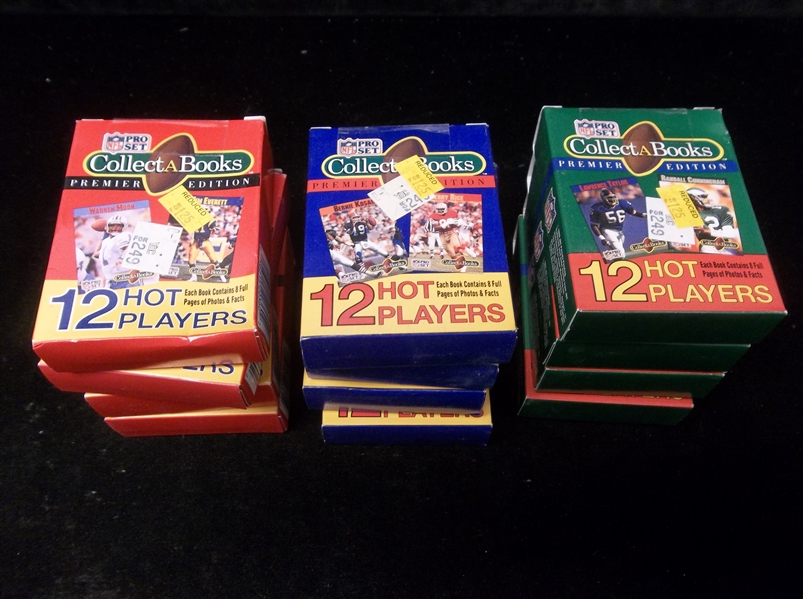 1990 Pro Set Collect-A-Books NFL Complete Boxed Sets of 36- 4 Sets