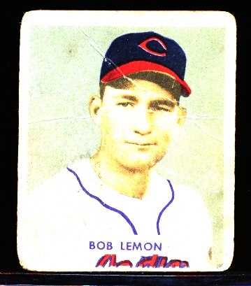 1949 Bowman Baseball- #238 Bob Lemon, Cleveland- Rookie Card! – Hi#