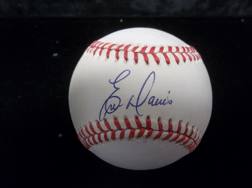 Eric Davis Autographed Rawlings N.L. (Giamatti Pres.) Baseball