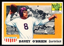 1955 Topps All- American Football- #34 Davey O’Brien RC, TCU