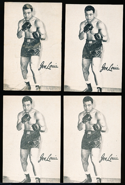 1947 Bond Bread Boxing- Joe Louis- 4 Cards