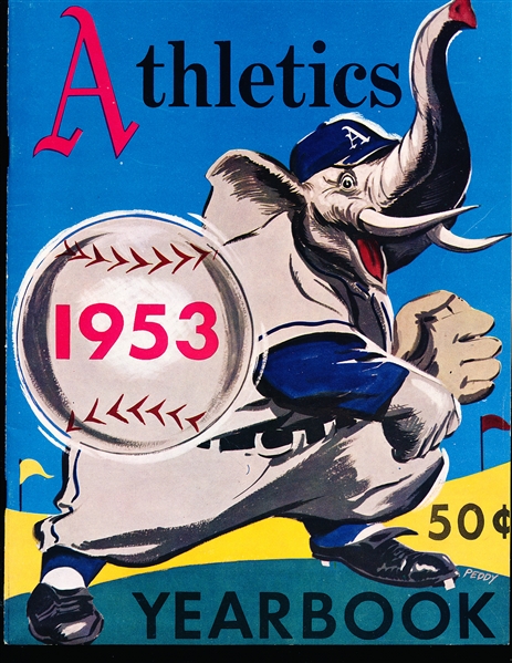 1953 Philadelphia A’s MLB Yearbook- Jay Publishing Official Version