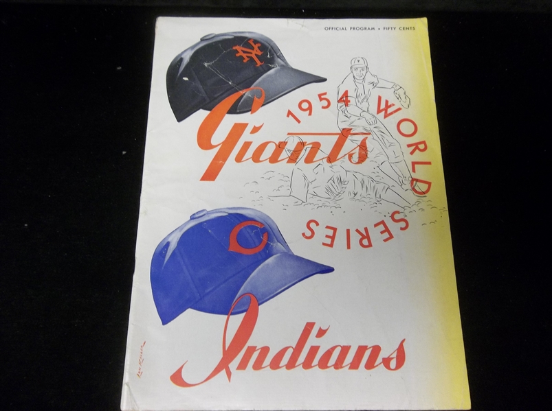 1954 MLB World Series Program- Cleveland Indians @ New York Giants