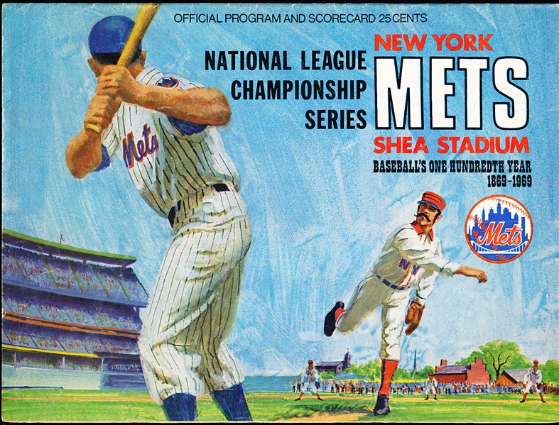 1969 NLCS MLB Program- Atlanta Braves @ New York Mets- Game 3