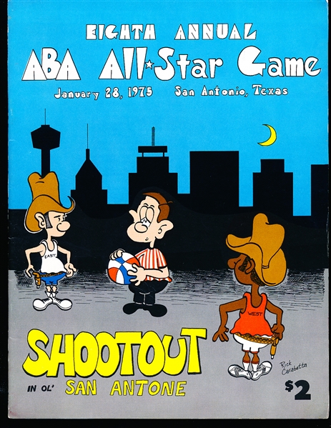 January 28, 1975 ABA All-Star Game Program @ San Antonio