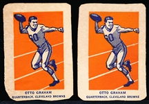 1952 Wheaties Fb- Otto Graham, Browns- Action Pose- 2 Cards