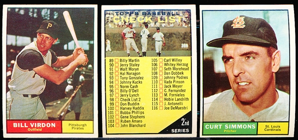 1961 Topps Baseball- 26 Diff