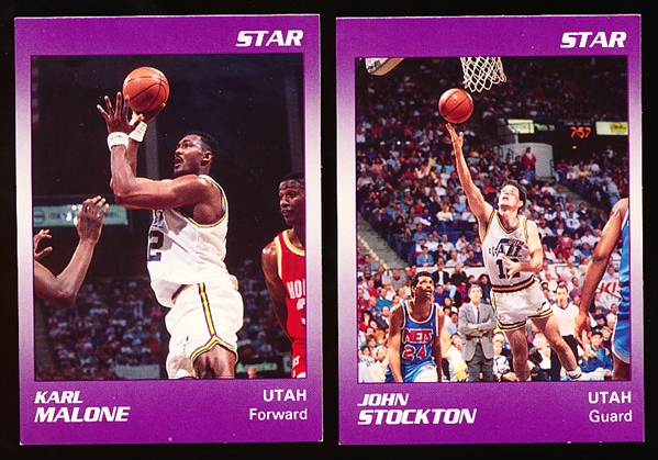 1990-91 Star Arena Utah Jazz NBA- 20 Asst. Star Cards