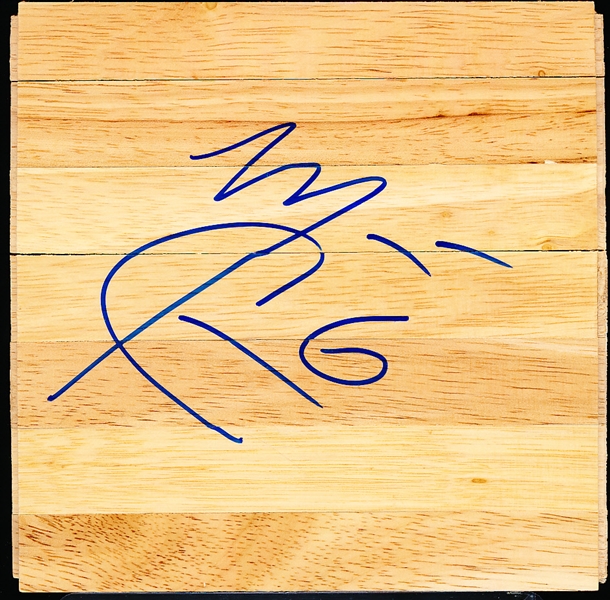 Autographed Mario Chalmers NBA 6” x 6” Parquet-Style Flooring Piece