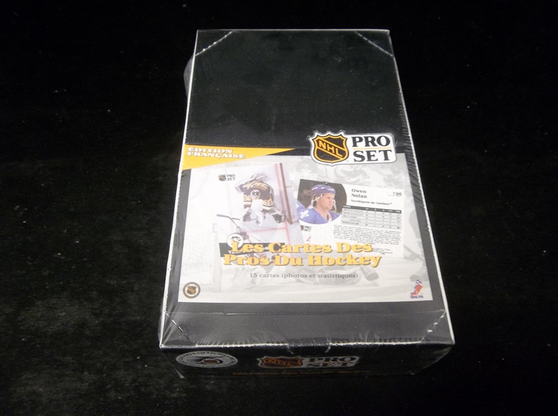 1991-92 Pro Set French Hockey- One Unopened Series #1 Wax Box