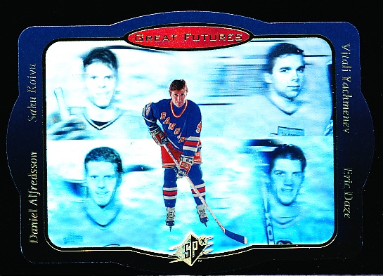 1996-97 SPx Hockey- #GF1 Great Futures (Gretzky, S. Koivu, Alfredsson, Daze, Yachmenev)- 4 Cards