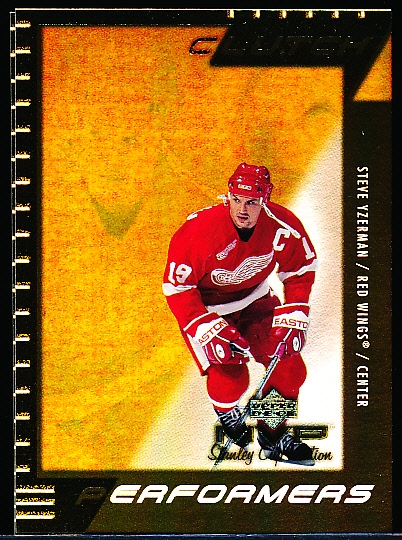1999-00 UD MVP SC Edition Hockey- “Clutch Performers”- #CP4 Steve Yzerman, Red Wings- 2 Cards