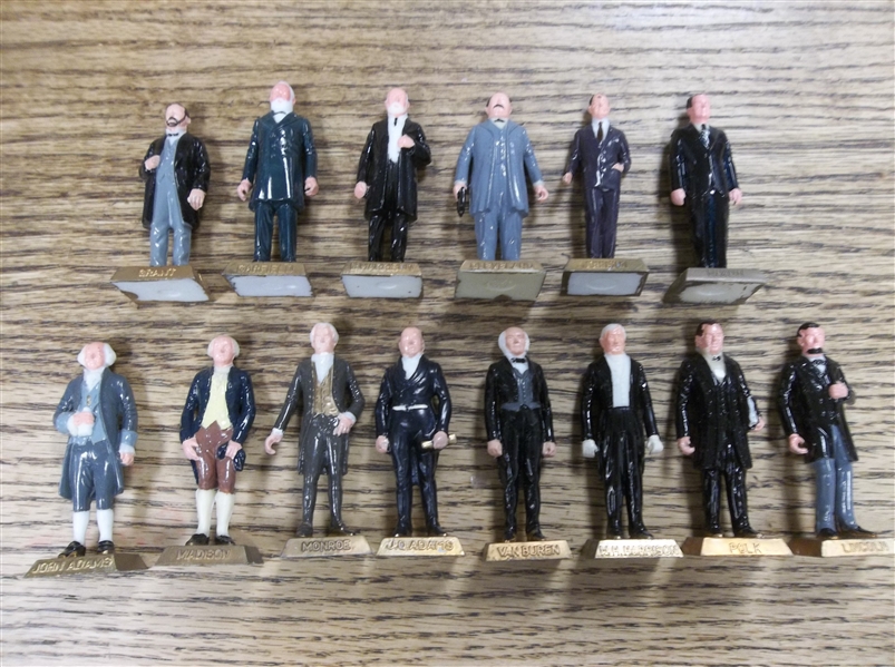 1960’s Marx U.S. Presidents 2-1/2” to 2-3/4” Tall Figurines- 14 Diff.