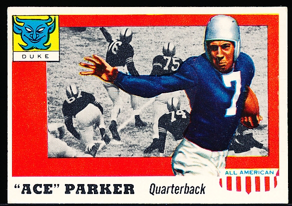 1955 Topps All American Fb- #84 Ace Parker RC SP, Duke