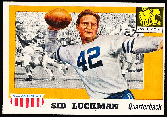 1955 Topps All American Fb- #85 Sid Luckman, Columbia